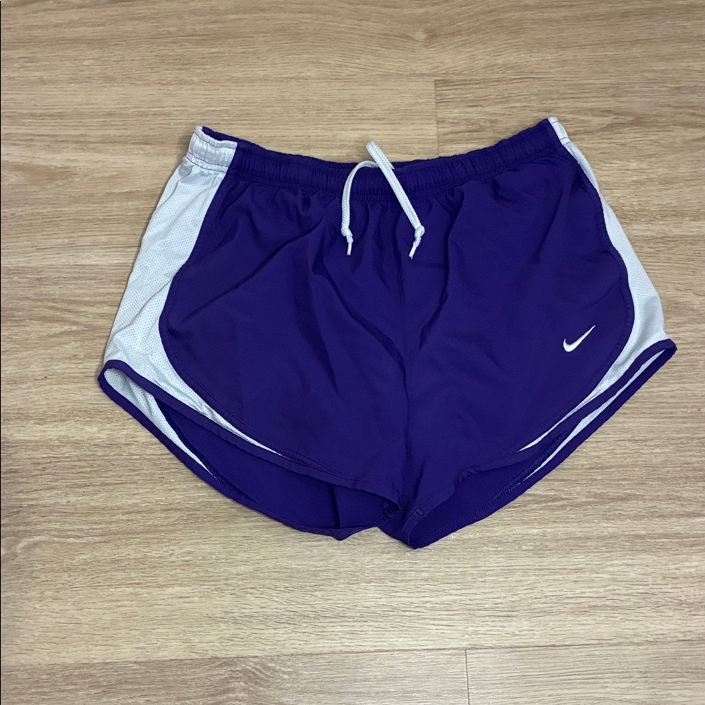 Nike Women's Athletic Shorts in Purple and White
